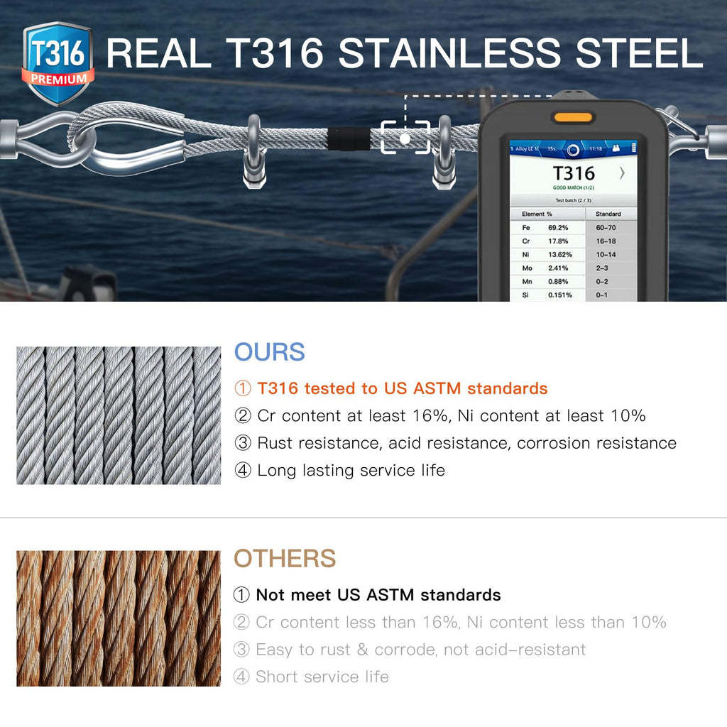 1/8" T316 Stainless Steel Cable X651