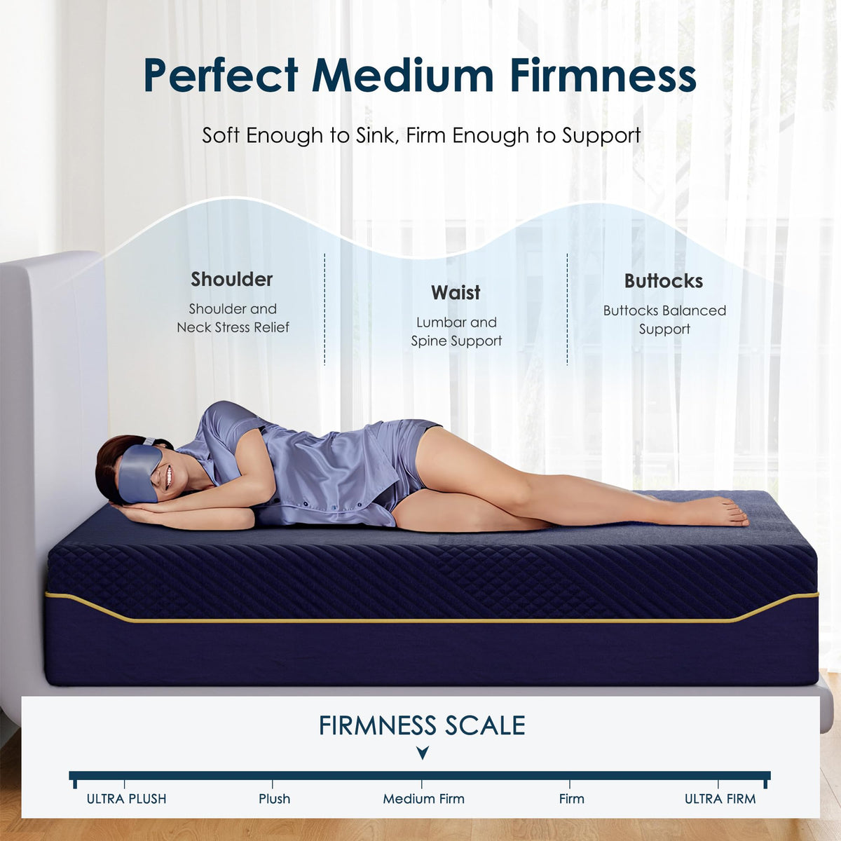 Twin 10 Inch Gel Infused Memory Foam Mattress Y9360