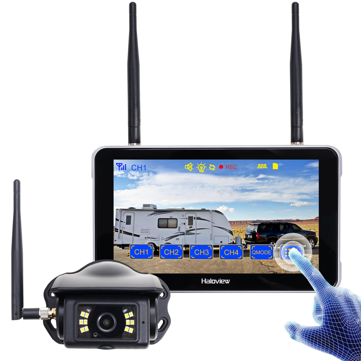 Wireless RV Backup Camera 7" Touch Screen Monitor System P7607