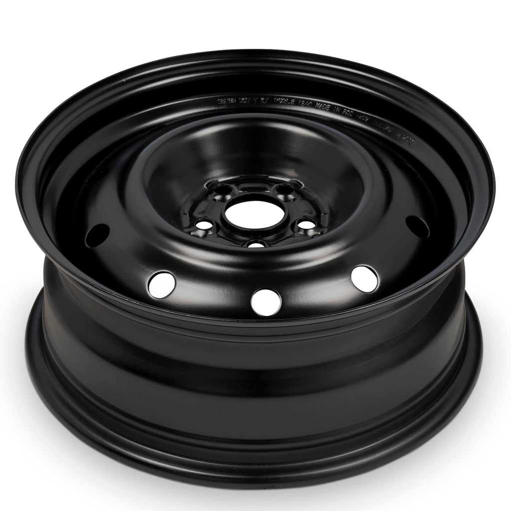 16x6.5 in Steel Wheel Rim 5 Lug 100mm 55mm Offset 56.1mm CB Powder-Coated Black G8986