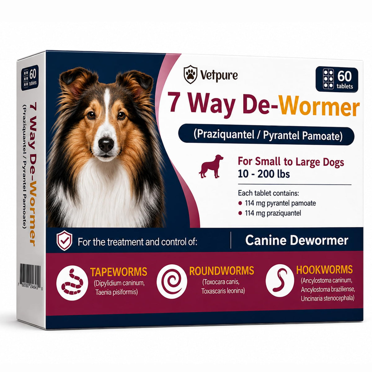 Dog Dewormer Tablets 60 Count C23139