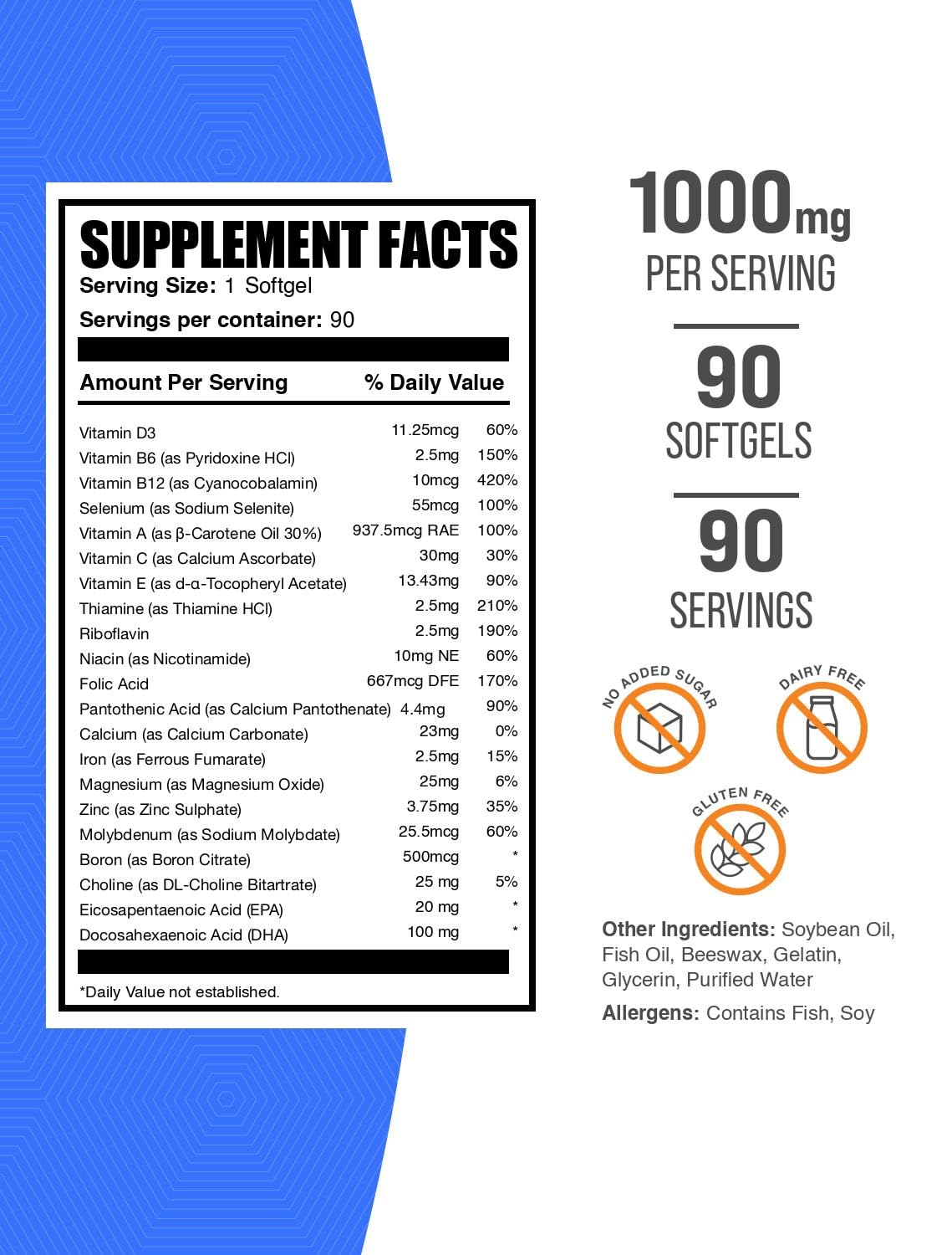 Multivitamin Softgels Gluten Free 90 Count C28426