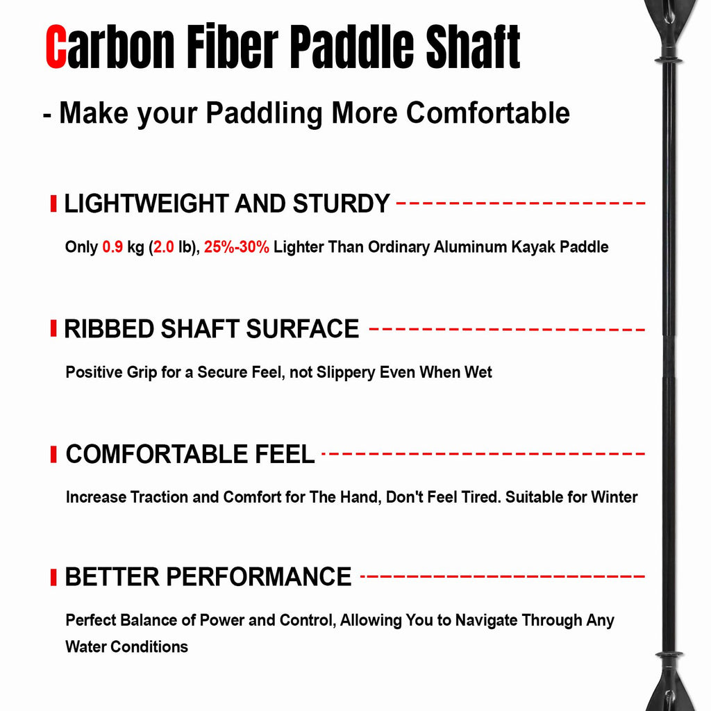 Adjustable Lightweight Carbon Fiber Kayak Paddle Z7265