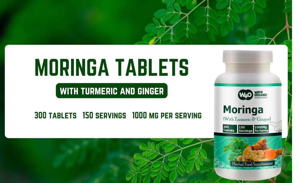 Moringa Tablets with Turmeric and Ginger, 300 Pills, 1000 Mg C71596