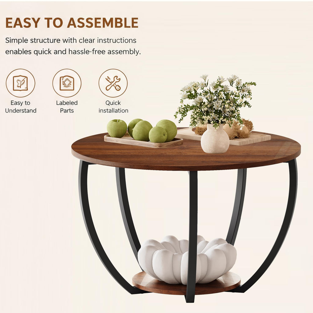 Round Coffee Table with Storage E93747