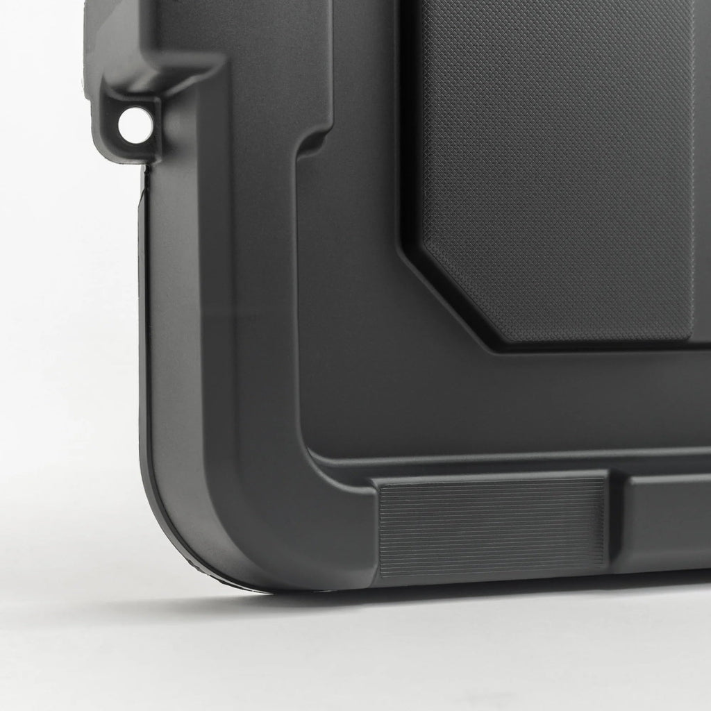 Heavy Duty Plastic Storage Bins with Lockable Lids, Black H224716