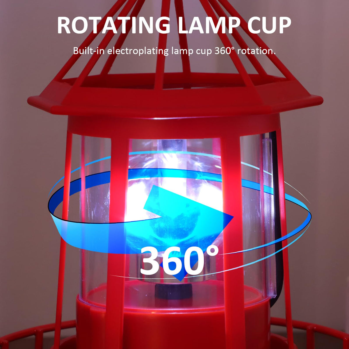 Solar Powered Rotating Lighthouse S702380