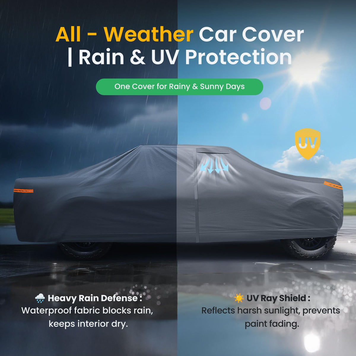 Waterproof Truck Cover with Zipper U31537