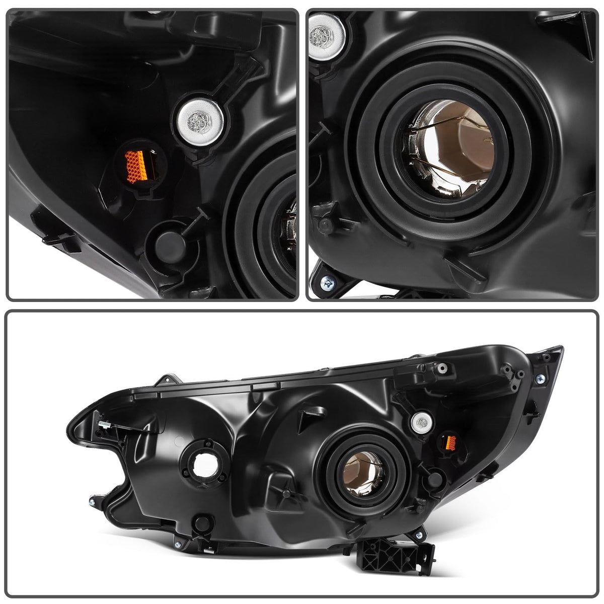 Black Halogen Headlights Assembly B687