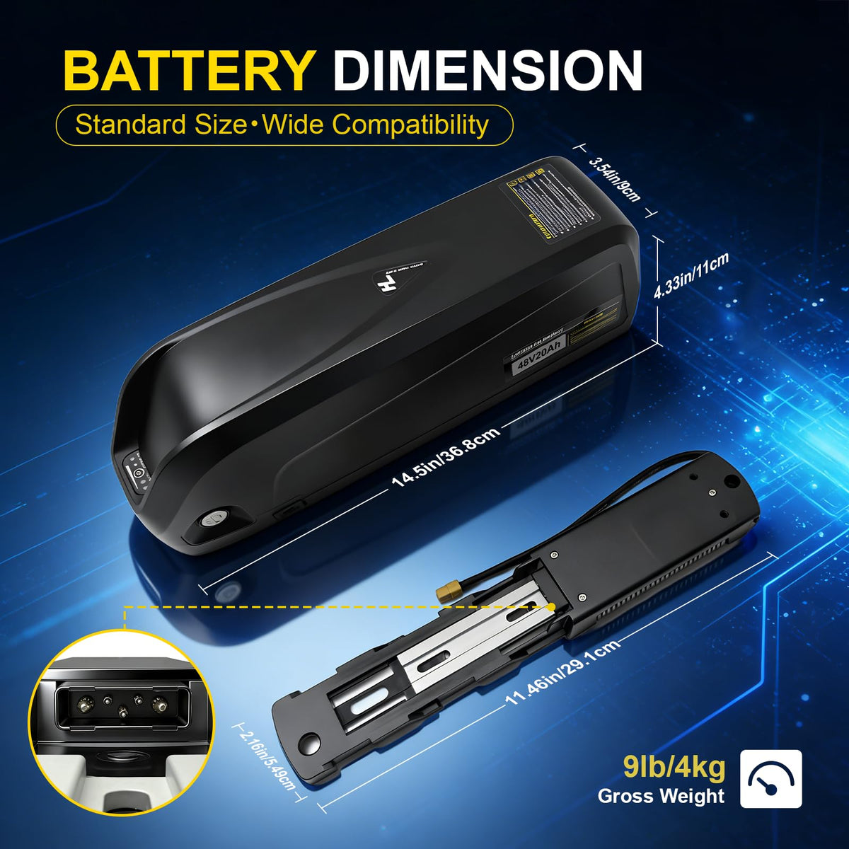 48V 13Ah Lithium Battery with 40A BMS A135