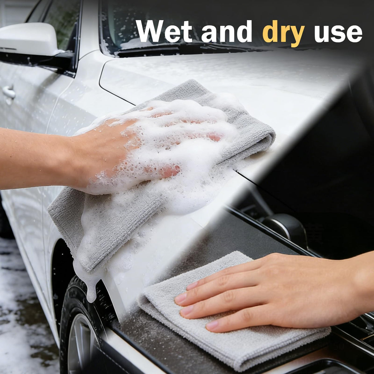 20 PCS Gray Microfiber Cleaning Cloth Roll M664