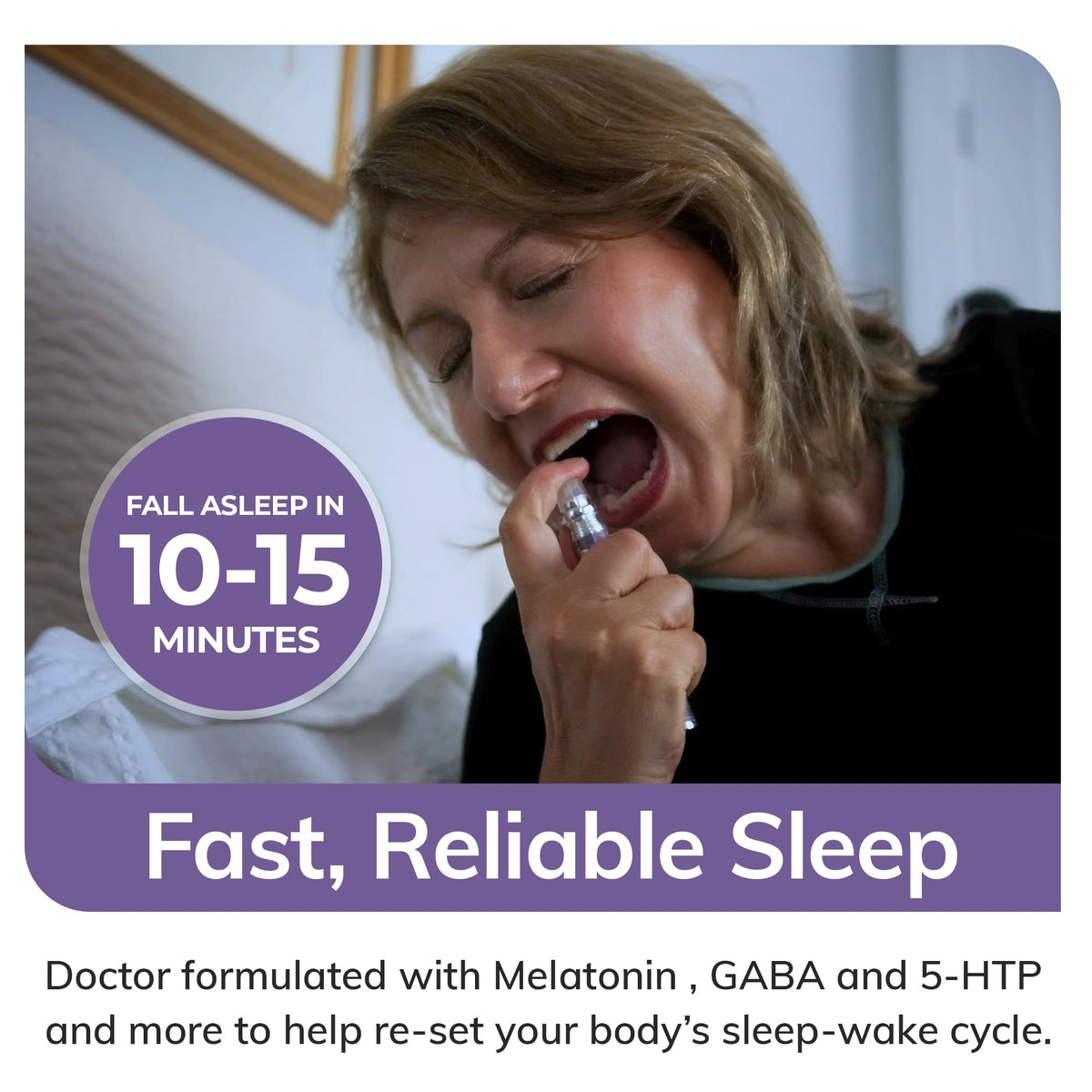 Natural Sleep Aid Spray with Melatonin 1 mg, GABA, & 5HTP I656091