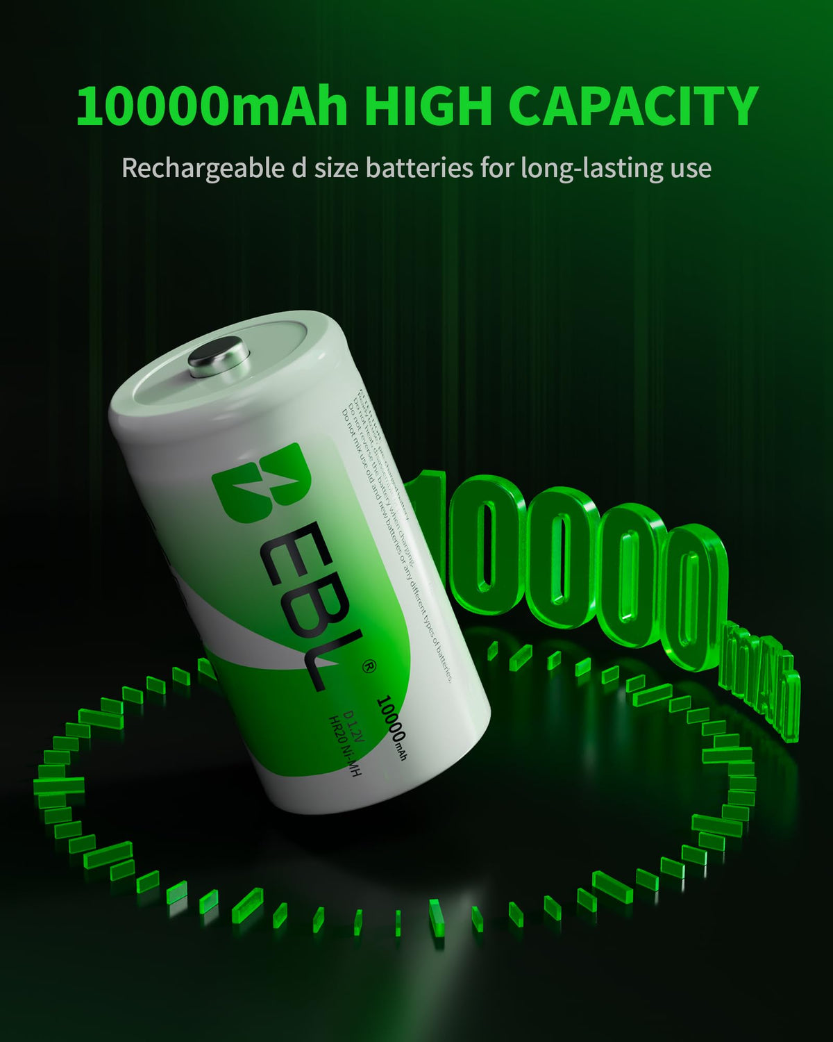 AA AAA C D Rechargeable Battery Charger with 8 PCS Batteries Z6559
