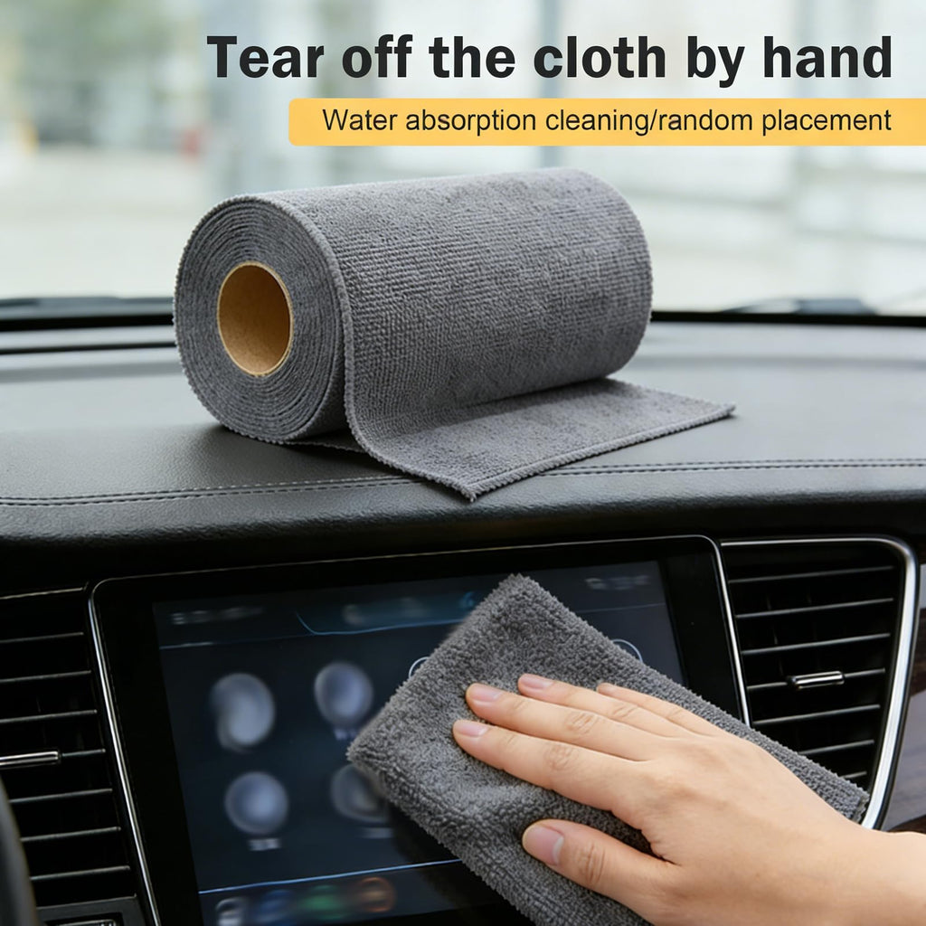 20 PCS Gray Microfiber Cleaning Cloth Roll M664