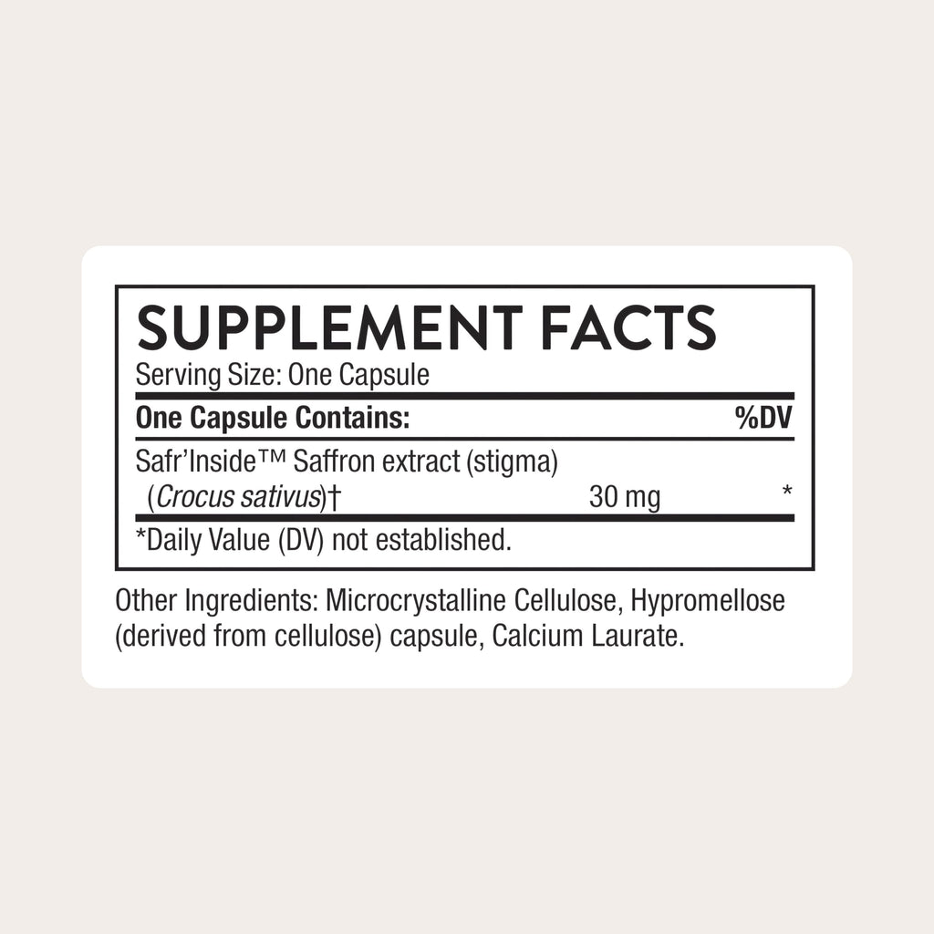 Saffron Extract Supplement, 30 Capsules N360511
