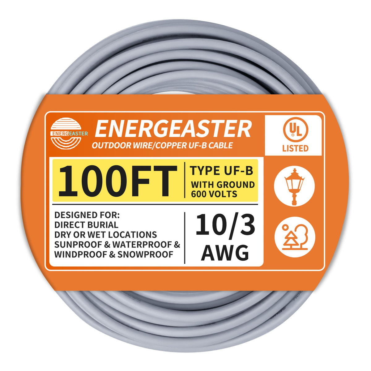 10/3 UF-B 100FT Underground Feeder Cable O171