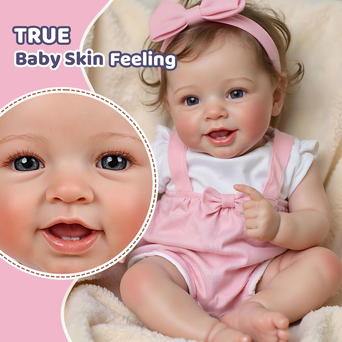 20 Inch Reborn Baby Dolls Girl with Rooted Hair S592234