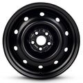 16x6.5 in Steel Wheel Rim 5 Lug 100mm 55mm Offset 56.1mm CB Powder-Coated Black G8986
