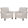 Beige Mid-Century Modern Accent Chairs Set of 2 B61963