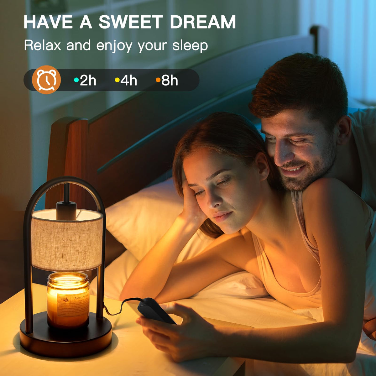 Dimmable Candle Warmer Lamp with Timer and 2 Bulbs F539318