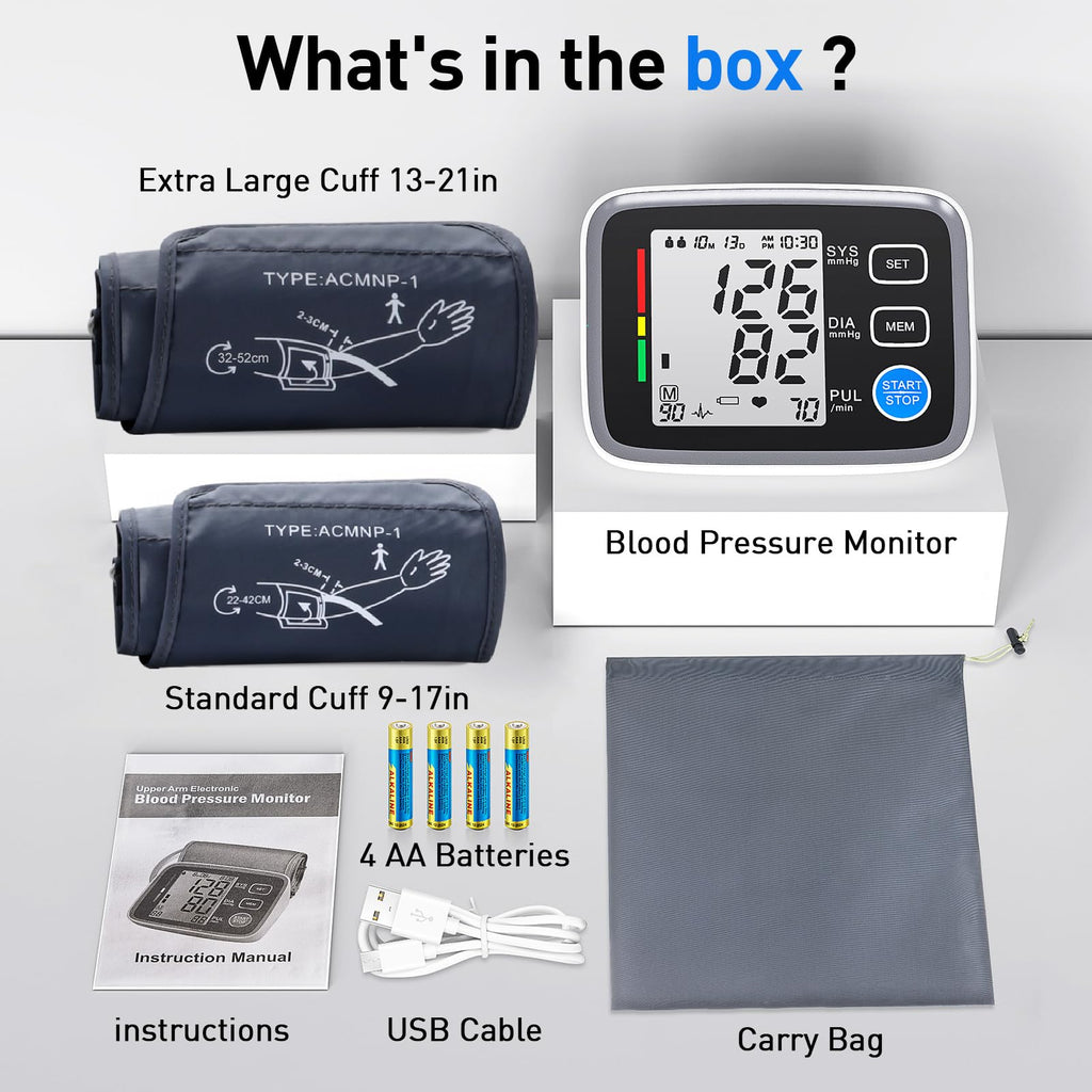 Upper Arm Blood Pressure Monitor 2 Cuff Sizes E841