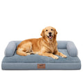 Washable Orthopedic Dog Bed with Bolster J350894