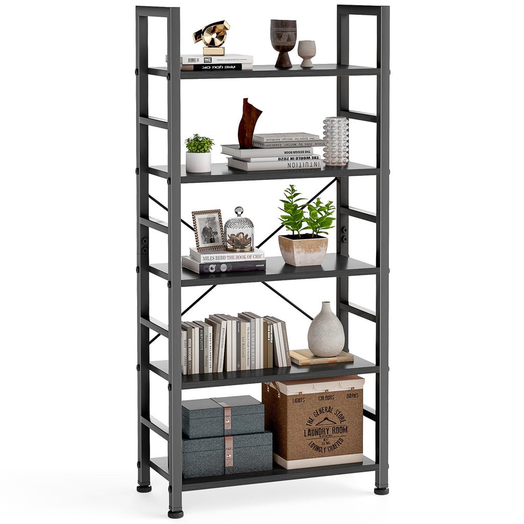 5 Tiers Freestanding Tall Bookshelf Y55423