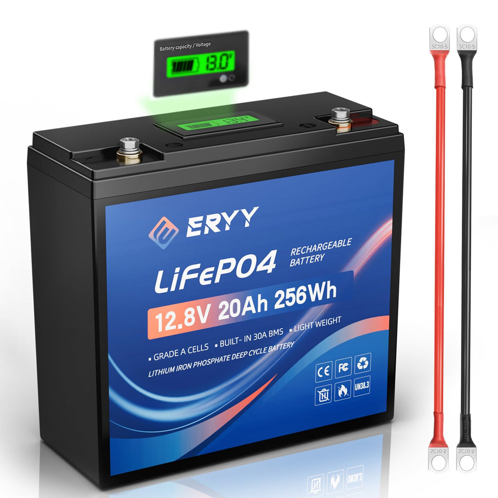 12V 20AH LiFePO4 Lithium Battery with 30A BMS A73195
