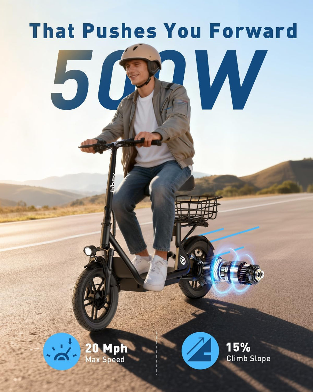 Electric Scooter with Seat W43545