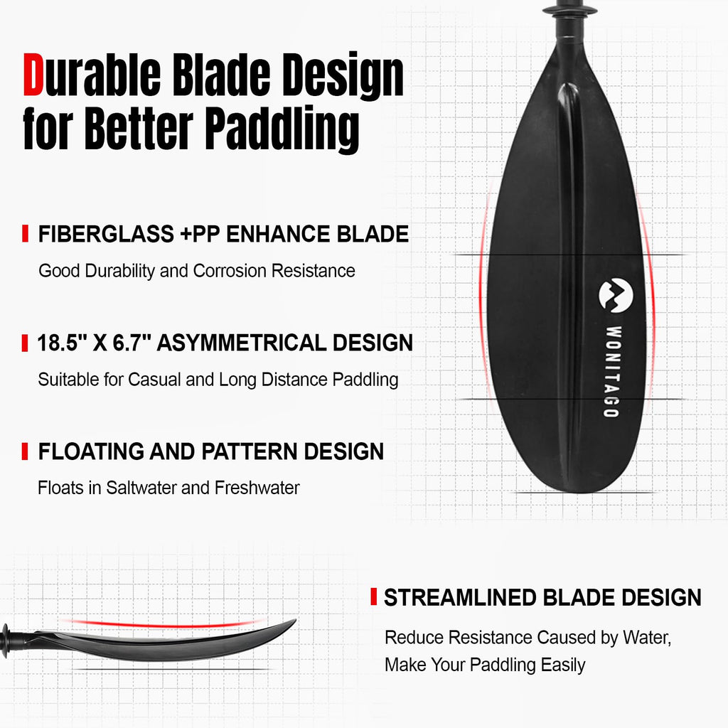 Adjustable Lightweight Carbon Fiber Kayak Paddle Z7265