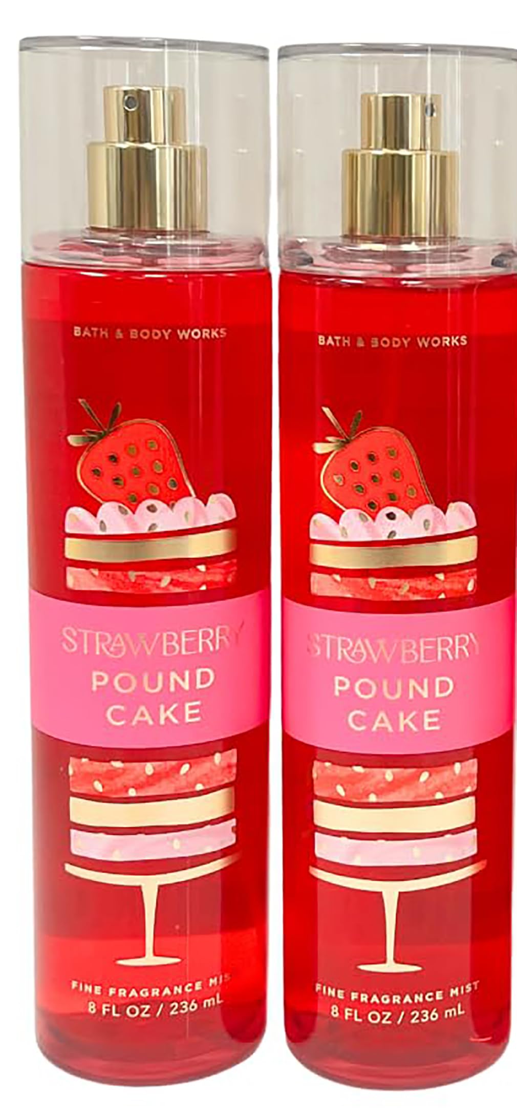 Strawberry Pound Cake Fine Fragrance Body Mist 8 oz Pack of 2 L92270