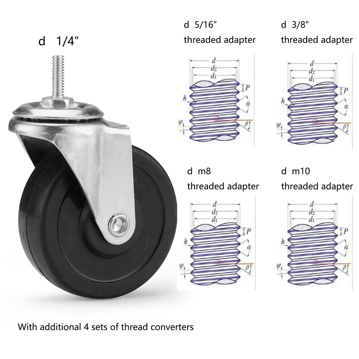 Set of 4 Caster Wheels X974735