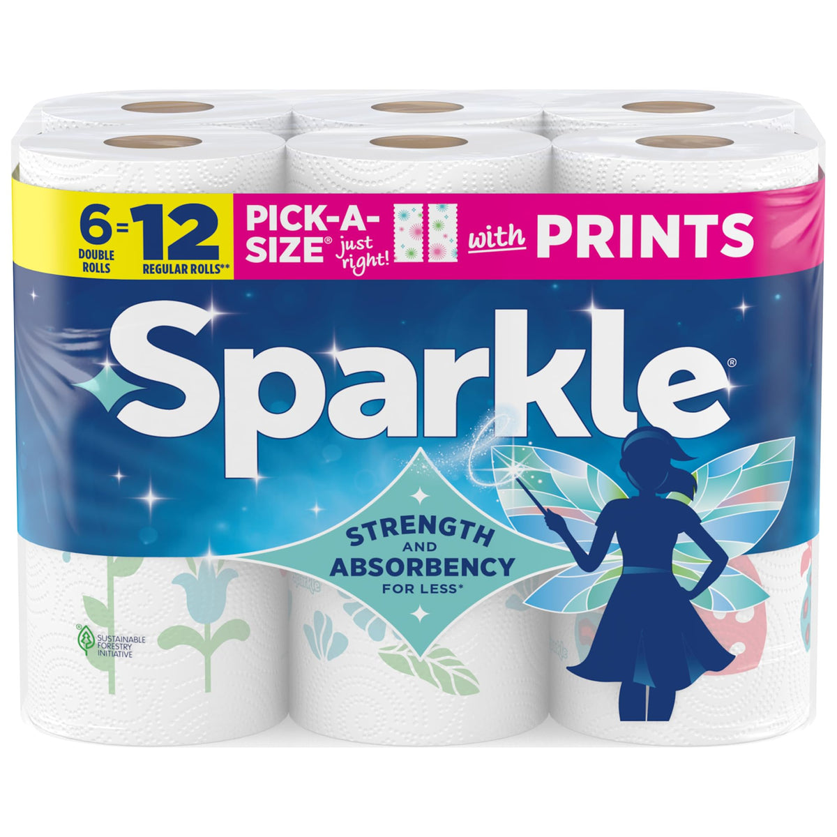 2-Ply Paper Towels, 6 Double Rolls X181931