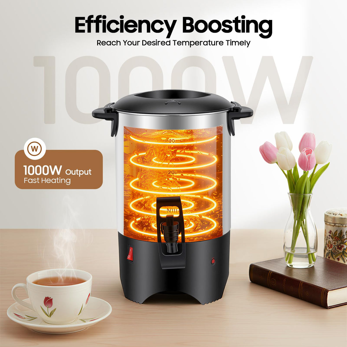 30 Cups Stainless Steel Electric Coffee Urn B285475