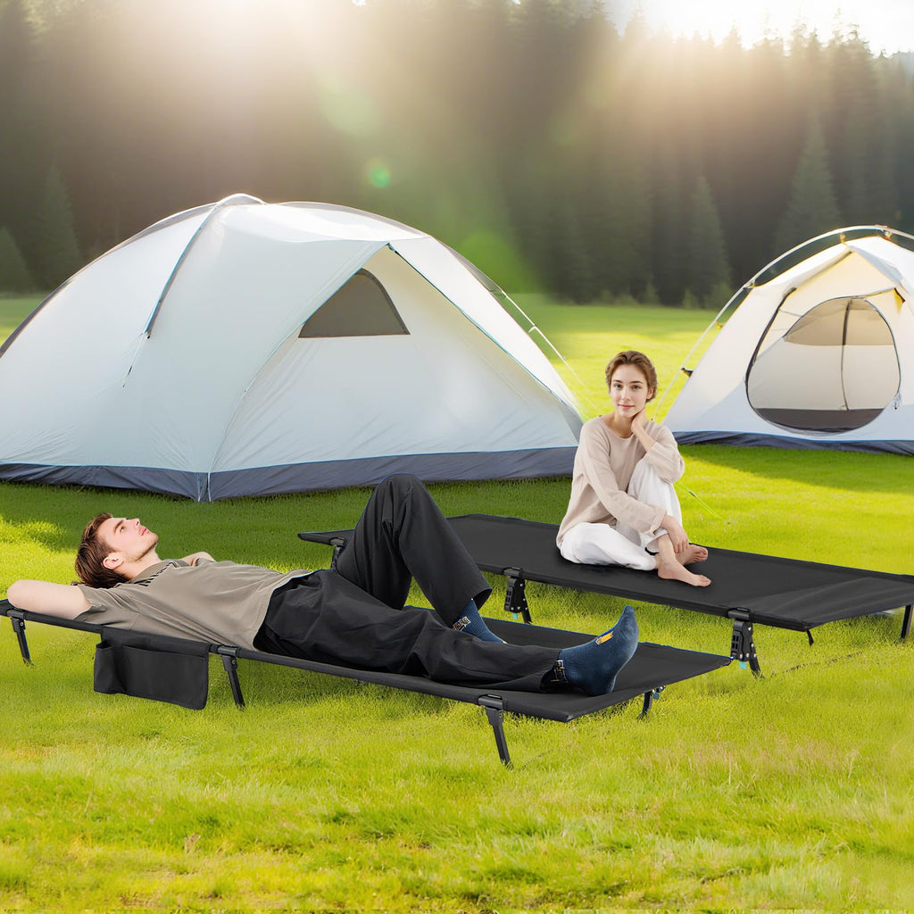 Folding Camping Cot with Carrying Bag & Side Pocket X829690