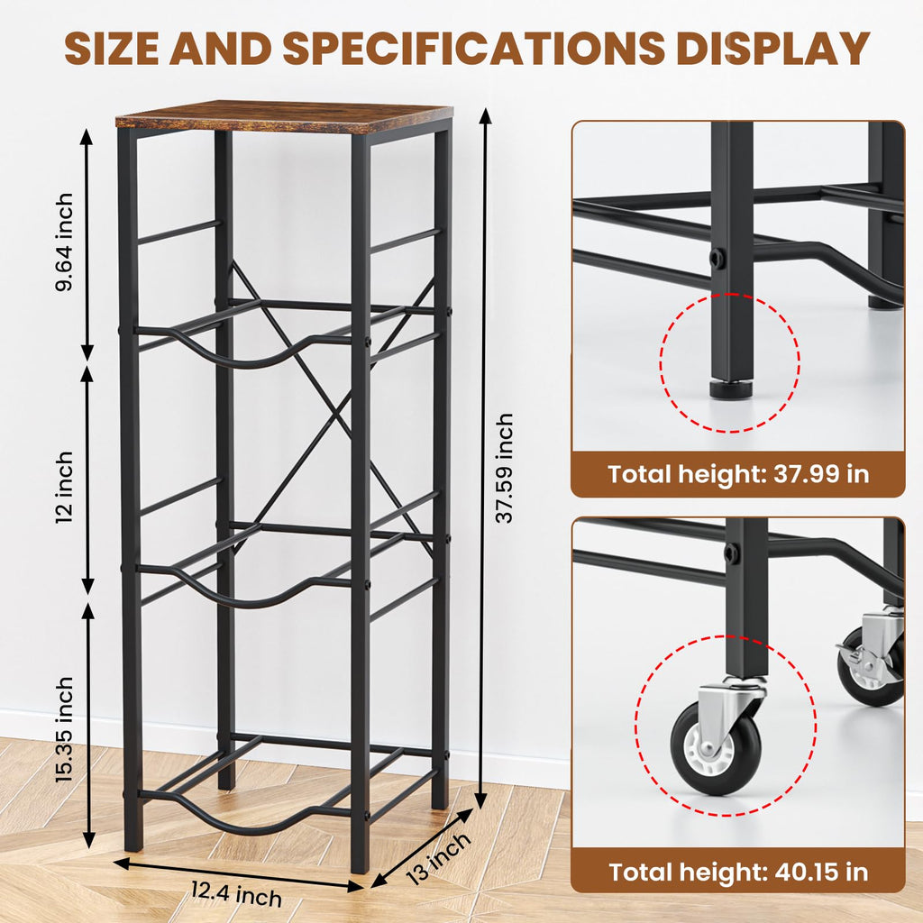 5 Gallon Water Jug Holder with Storage Shelves 3 Tier Y999