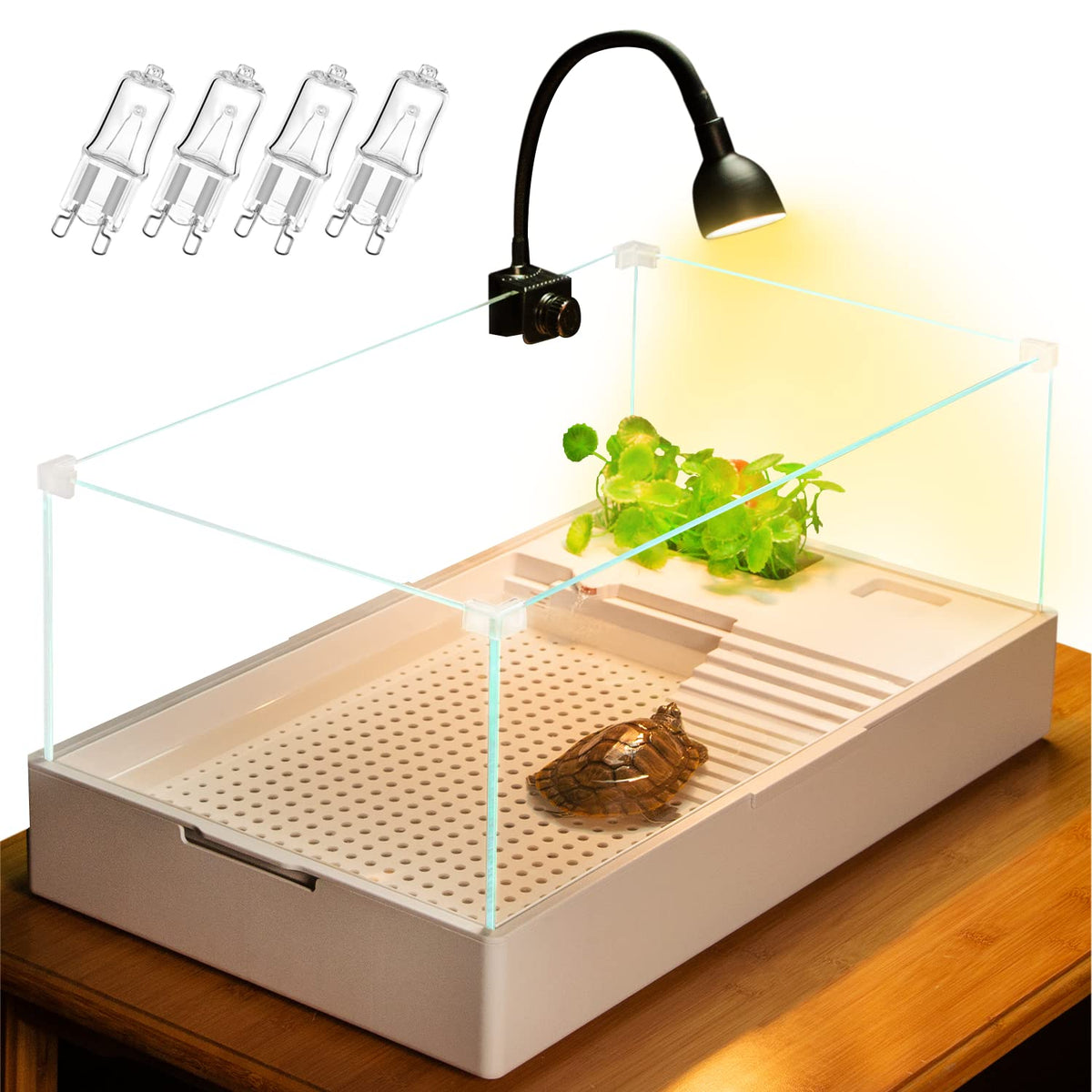 Turtle Tank Aquarium Kit with Basking Platform Q393008