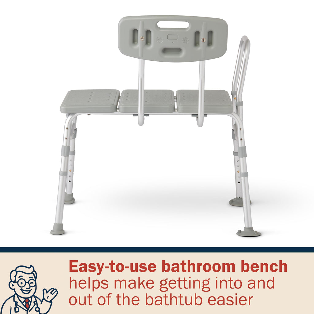Tub Transfer Bench 400 lb Capacity Bath & Shower Seat G3027