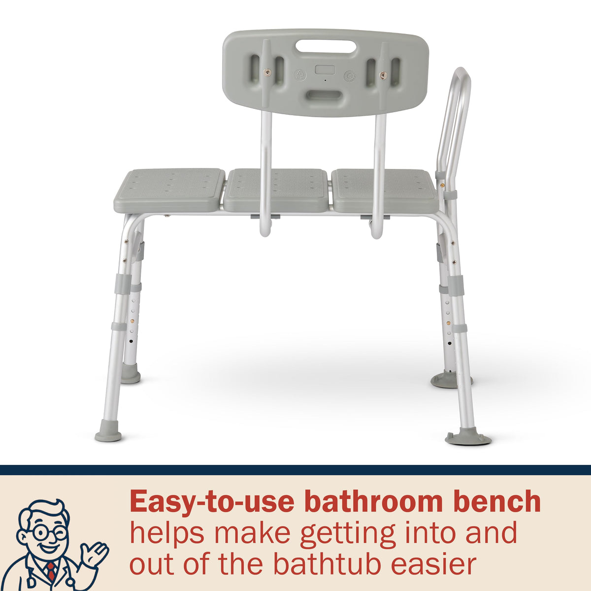 Tub Transfer Bench 400 lb Capacity Bath & Shower Seat G3027