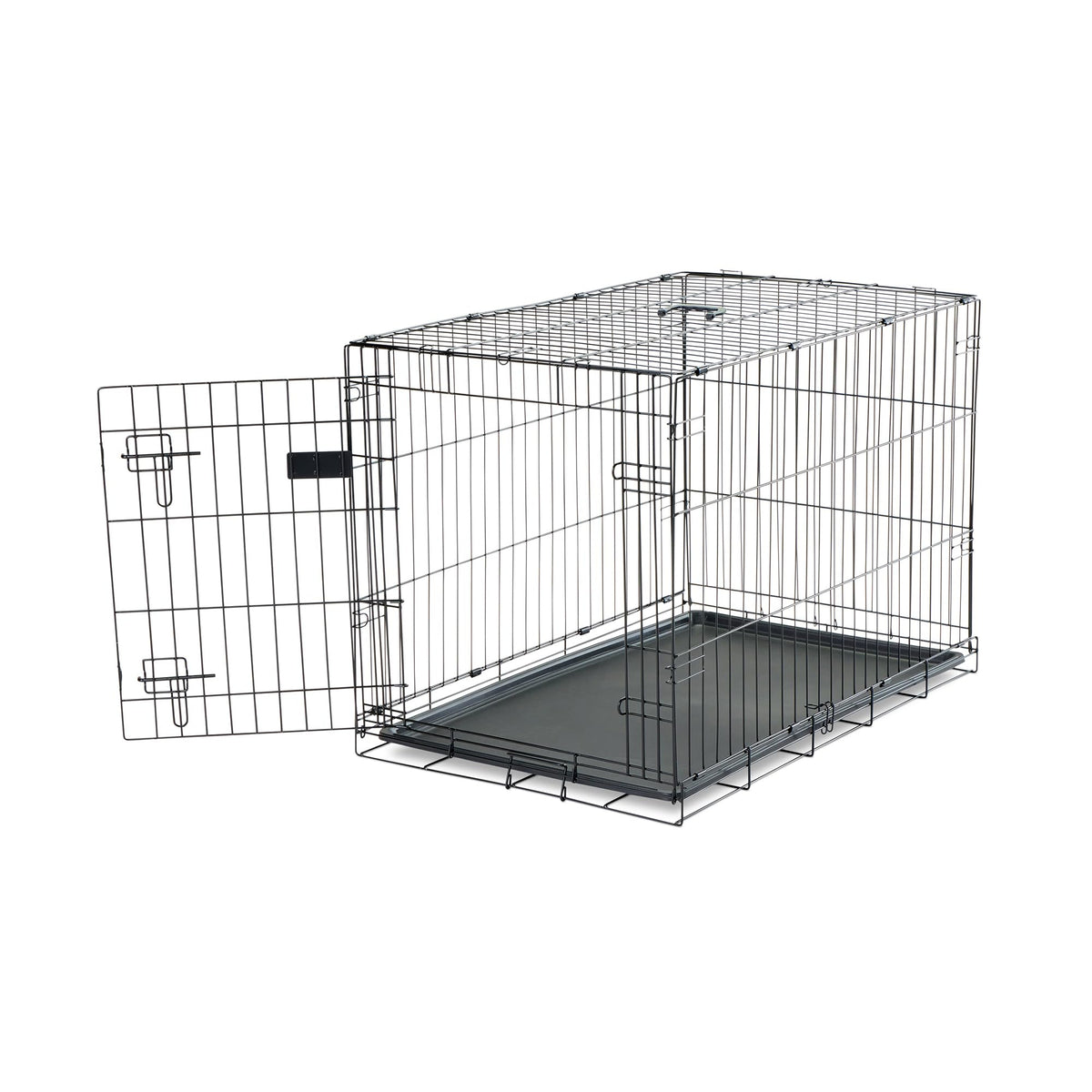 36" Foldable Metal Dog Crate with Removable Tray H3556