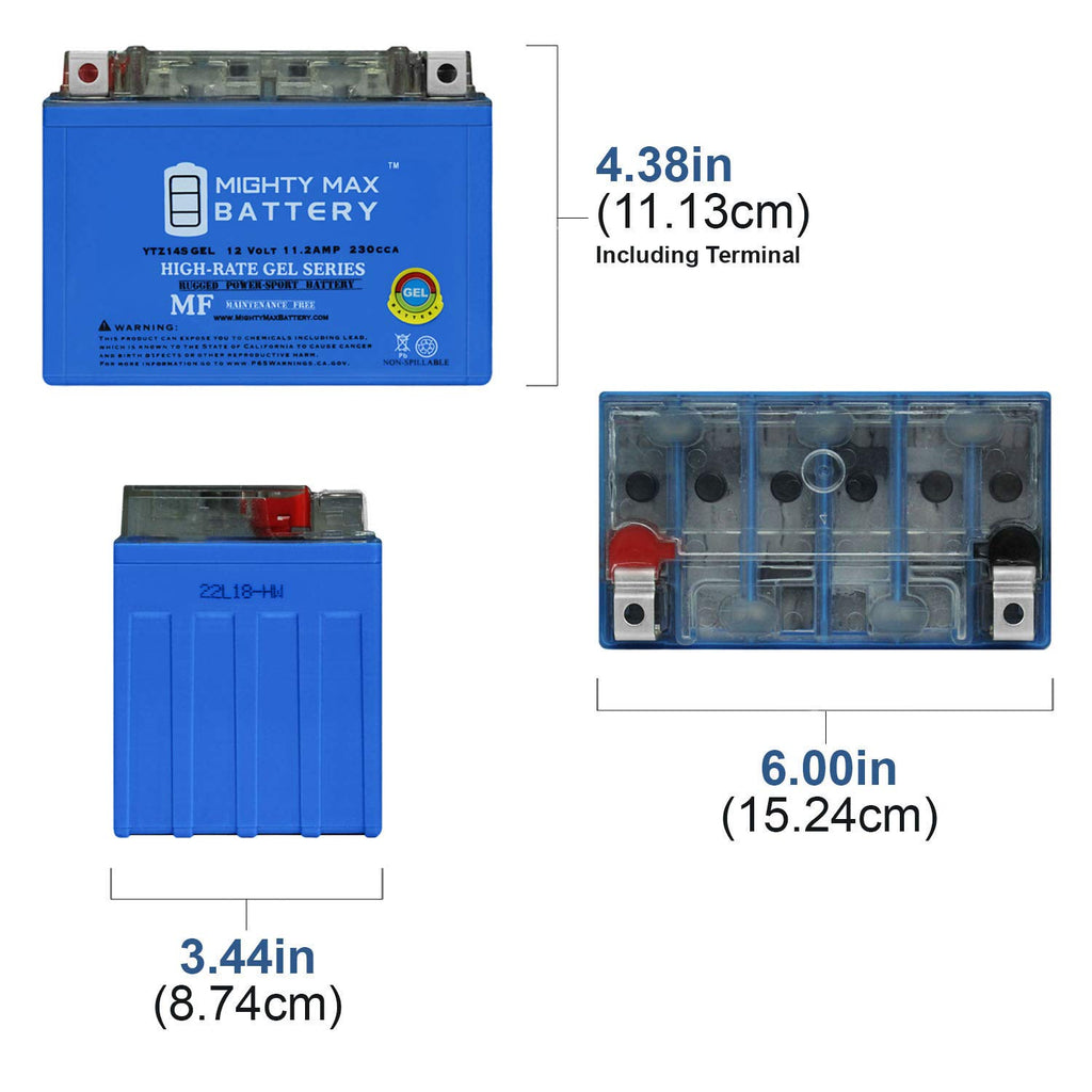 YTZ14S GEL Replacement Battery K47187