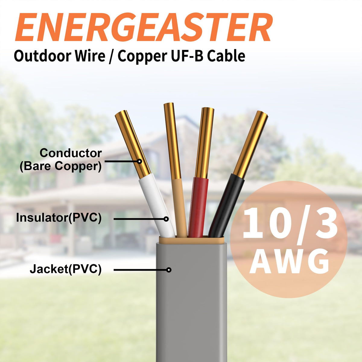 10/3 UF-B 100FT Underground Feeder Cable O171