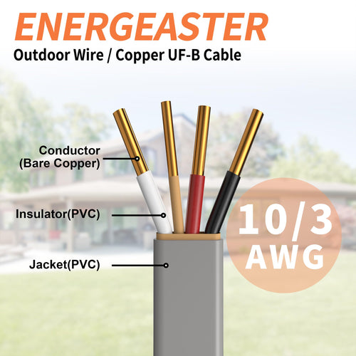 10/3 UF-B 100FT Underground Feeder Cable O171