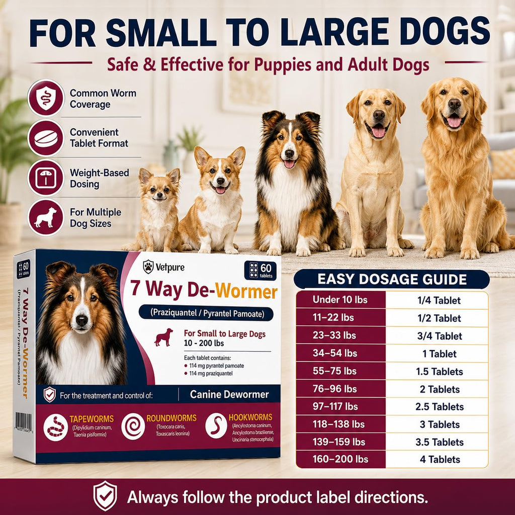 Dog Dewormer Tablets 60 Count C23139