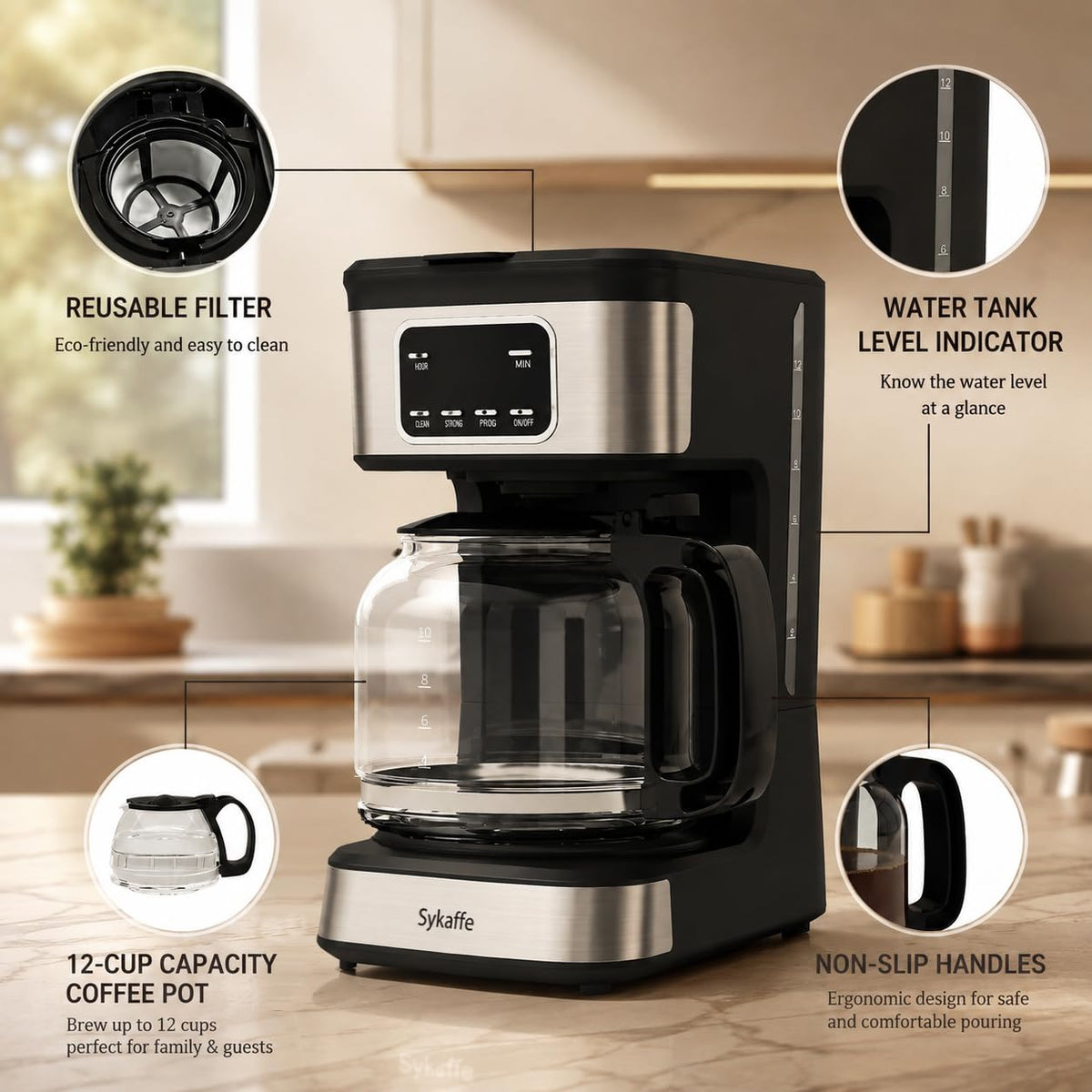 12 Cup Programmable Drip Coffee Maker Z3963