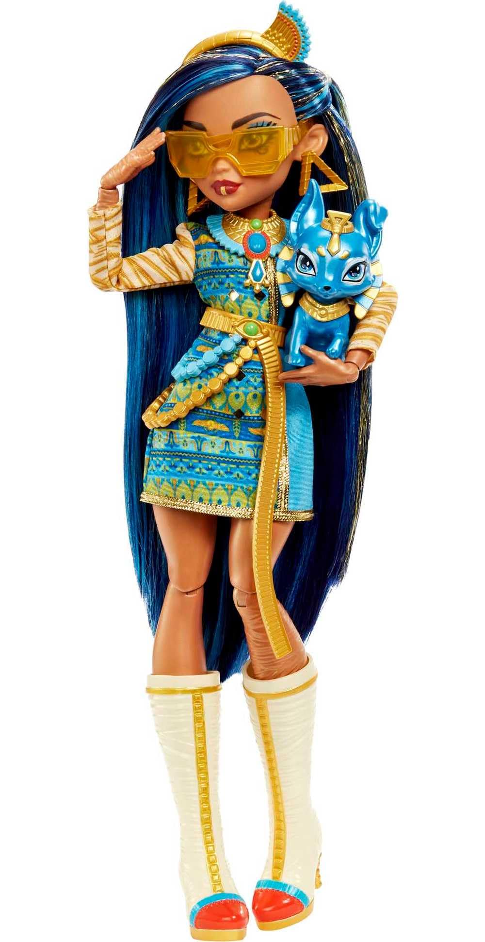 Monster High Doll with Blue Streaked Hair and Fashion Accessories Y290