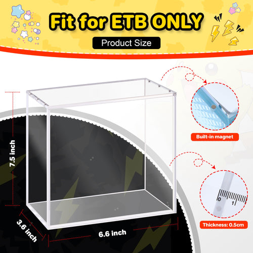 2 PCS 5mm Clear Acrylic Display Case G76244