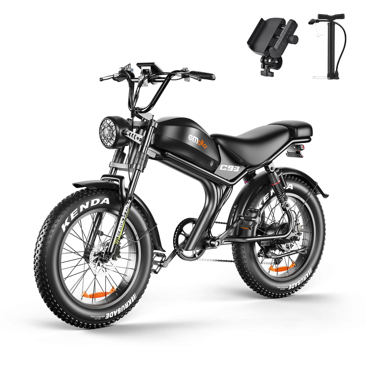 Peak 1500W 48V 20Ah 20'' Fat Tire 7-Speed Electric Bike O891