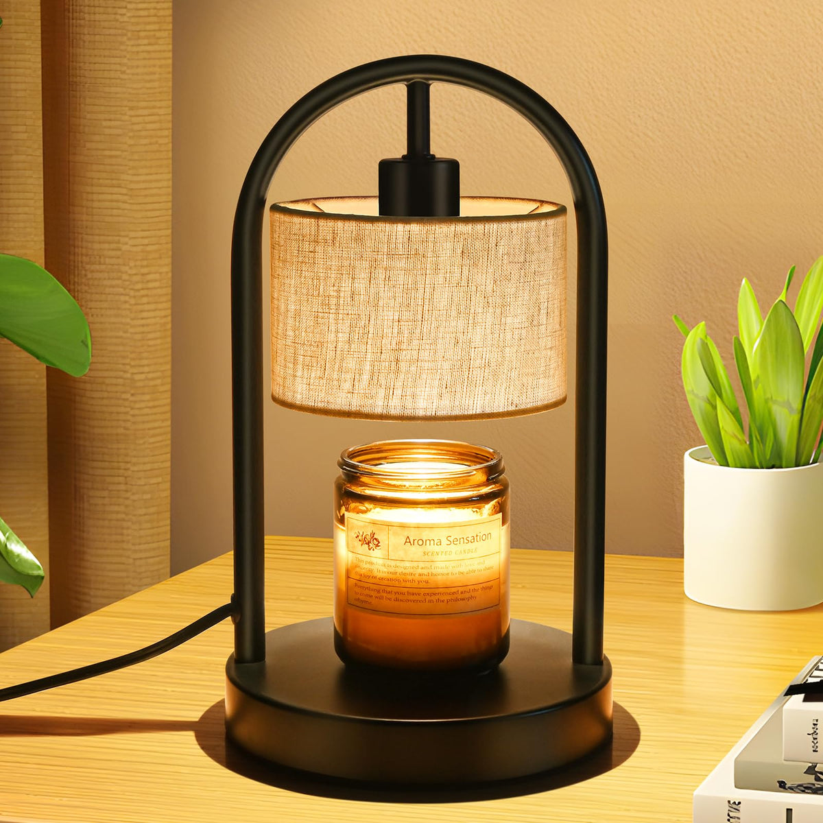 Dimmable Candle Warmer Lamp with Timer and 2 Bulbs F539318