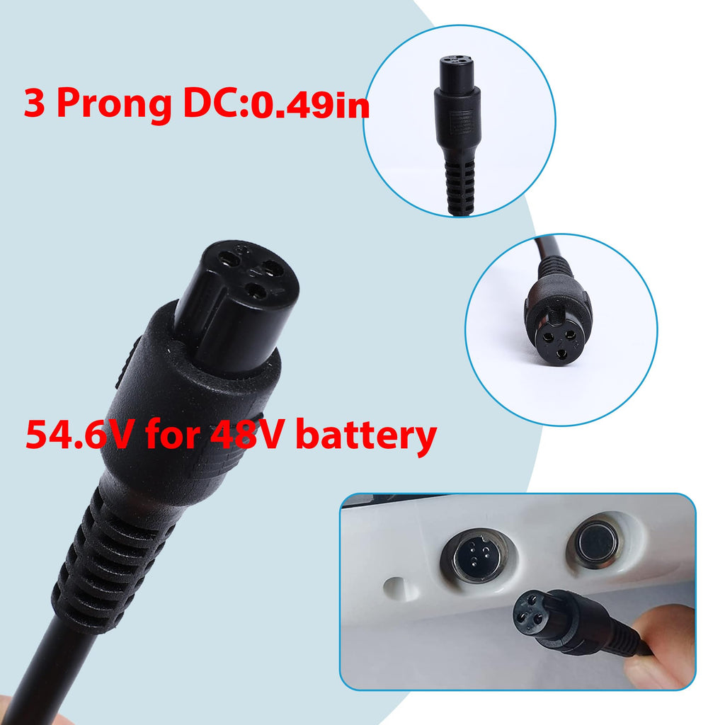 54.6V Power Adapter for Electric Bike Electric Scooter O323